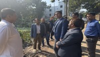 লাকসামের ঐতিহ্যবাহী শতবর্ষী ধোয়া পুকুর পরিদর্শন করলেন কাউছার হামিদ